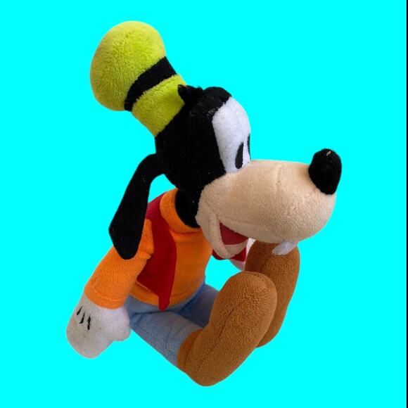 Disney Goofy Plush Toy 8" Tall By Just Play LLC With Pluto Mask - Picture 2 of 12